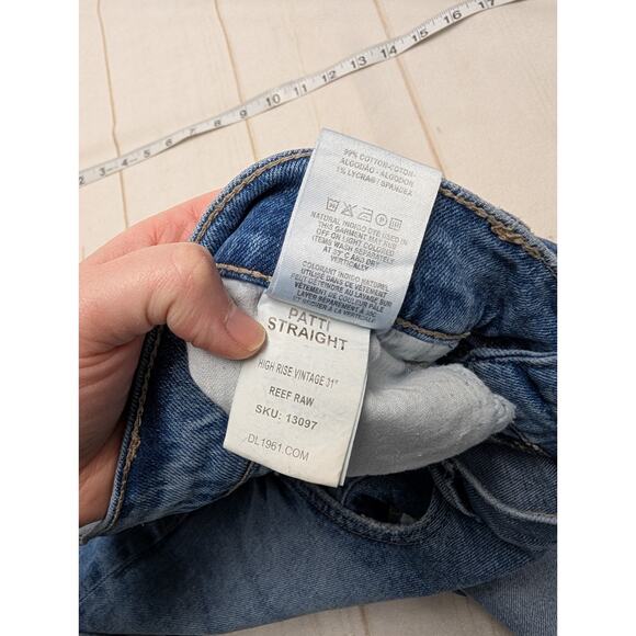 Dl1961 Patti vintage straight jeans reef raw split hem - Picture 11 of 14